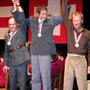 Das Meisterschafts-Podest (v.l.n.r.): Ruedi Walker (2.), Jörg Hafner (1.), Fritz Häni (3.).