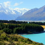 Kitschiger Lake Pukaki dank viel Gletschermilch des Tasman Glaciers