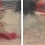 Fatal attraction / Leidenschaft, beide 40 x 40 cm, Acryl-Mischtechnik (verkauft)