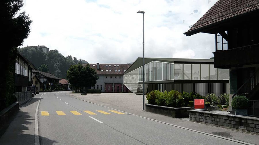 Werkhof und Sporthalle Krauchthal, Amrein Kohne