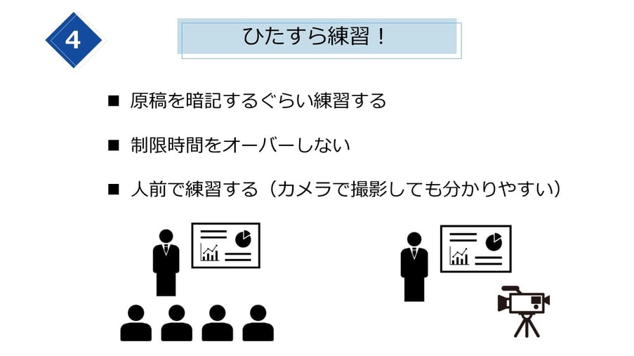 面接時の自己紹介、自己PRは事前に徹底的に練習するのが大切！この3つは事前にしっかり意識して自分でリハーサルしましょう。