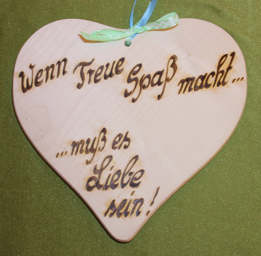 Ahorn Brett in Herzform 24 x 24 x 1,5mm