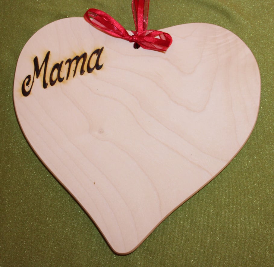 Ahorn Brett in Herzform 24 x 24 x 1,5mm