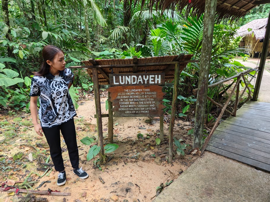 Learning about the five main tribes in Sabah in Mari Mari Culture Village