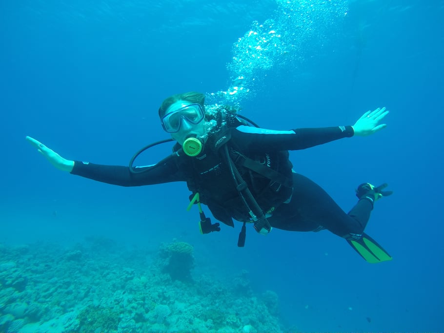 Schwerelos in 10 Meter Tiefe