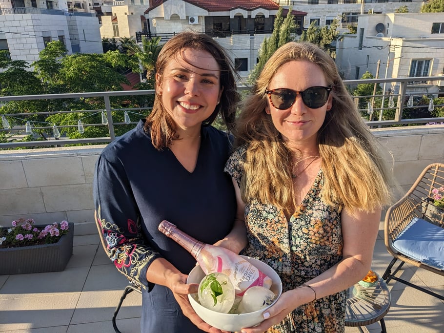 Sara and me at the beginning of the night 