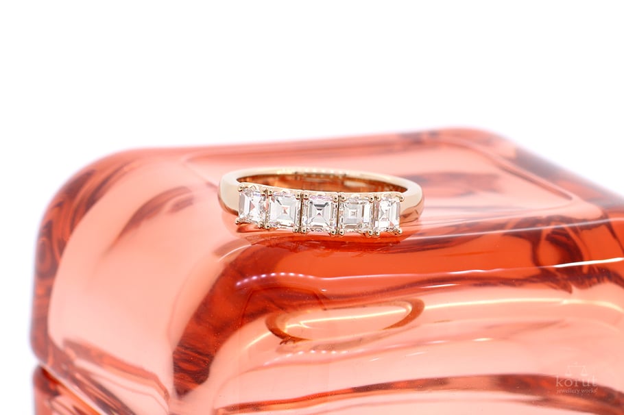 リフォーム後のピンクゴールドリング