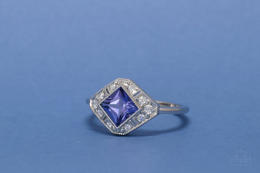 タンザナイトのPtリング/ルースお持ち込み