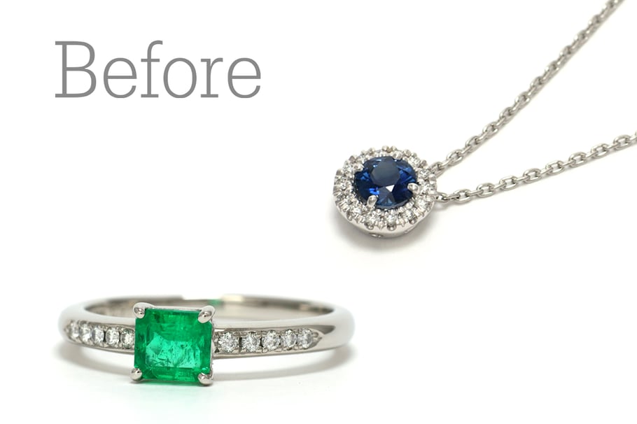 リフォーム前の指輪とネックレス