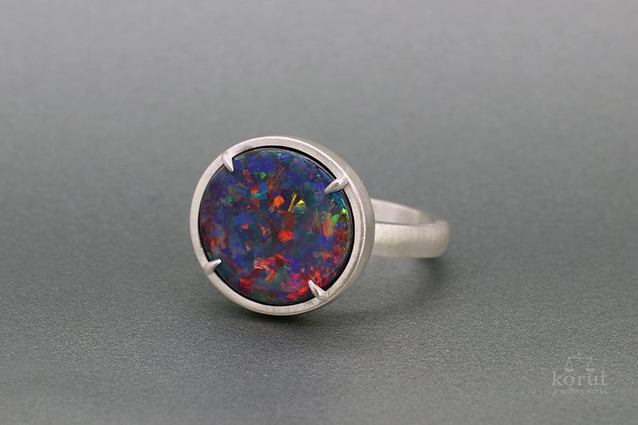 リフォーム後/ブラックオパールの指輪