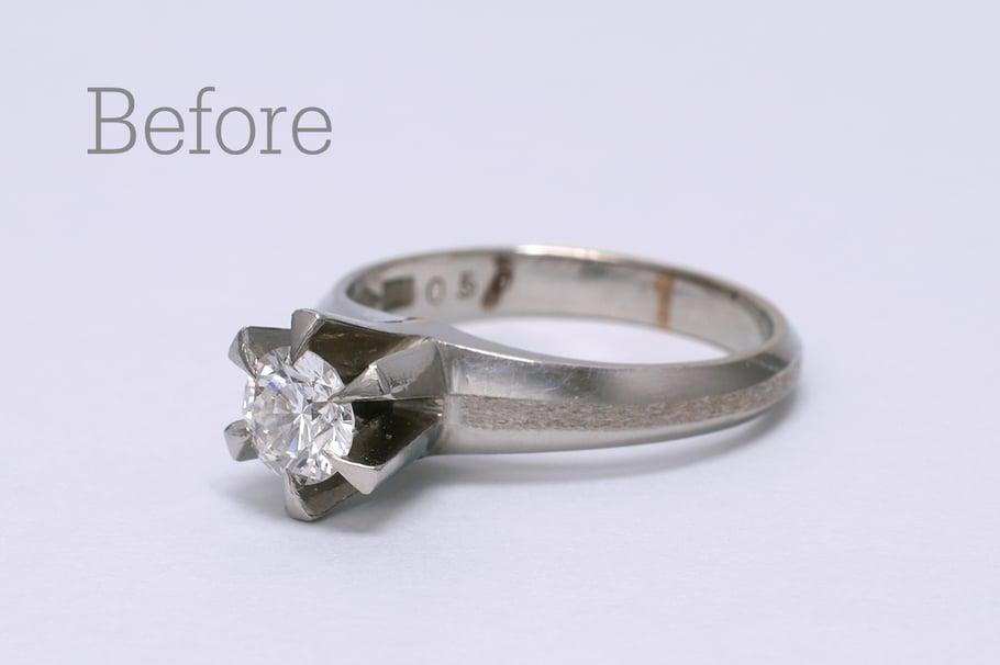 リフォーム前の立爪リング