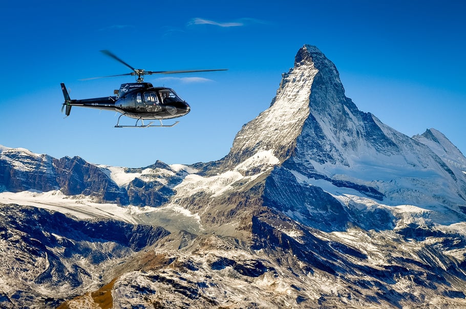 Matterhorn bei einem Helikopterrundflug