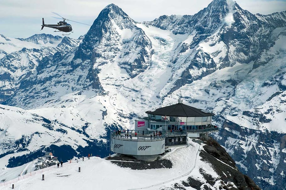 Schilthorn James Bond 007 Helikopterflug