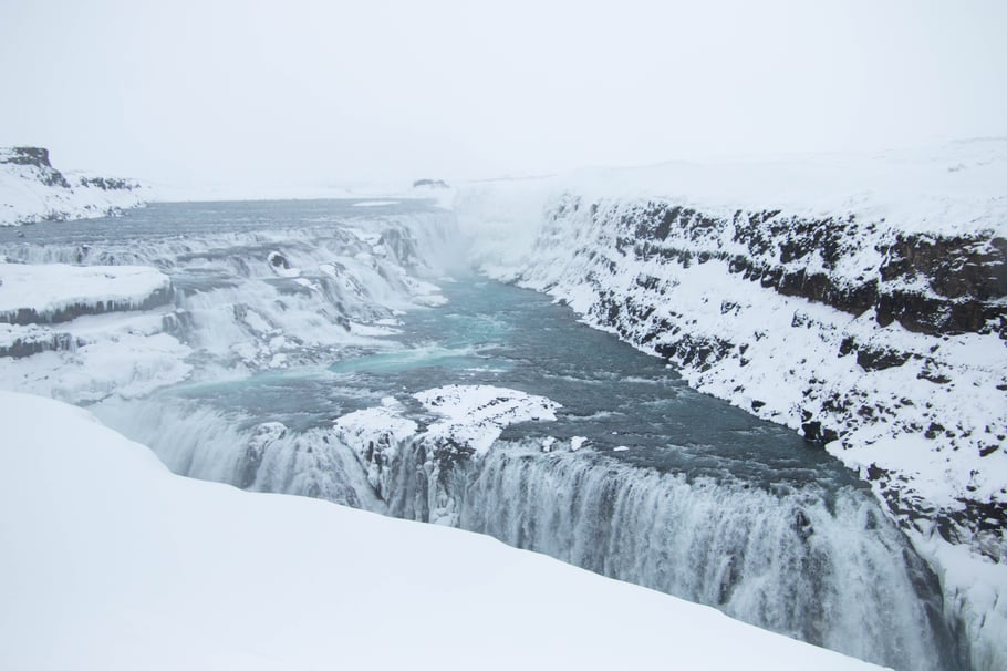 gulfoss, iceland, waterfall, golden circle