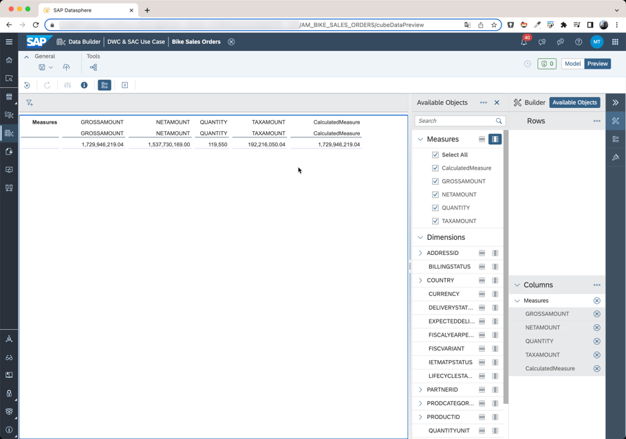 Datasphere: Analytic Model