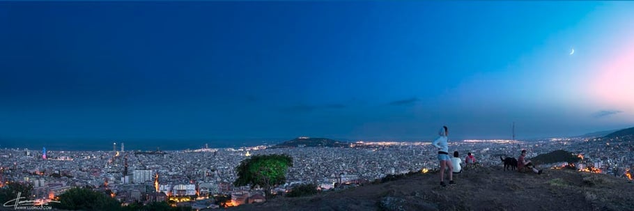 Para hacer esta panorámica es de 18 fotografías