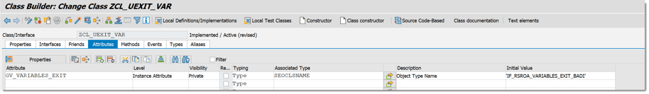 SAP BW/4HANA Add an attribute to our class