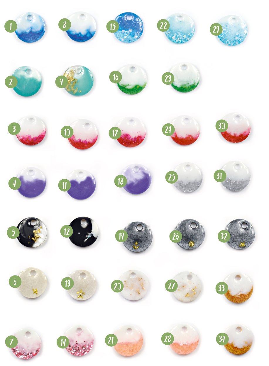 Hundemarken Kunstharz bunt gold glitzer schwarz weiß pink grün blau lila