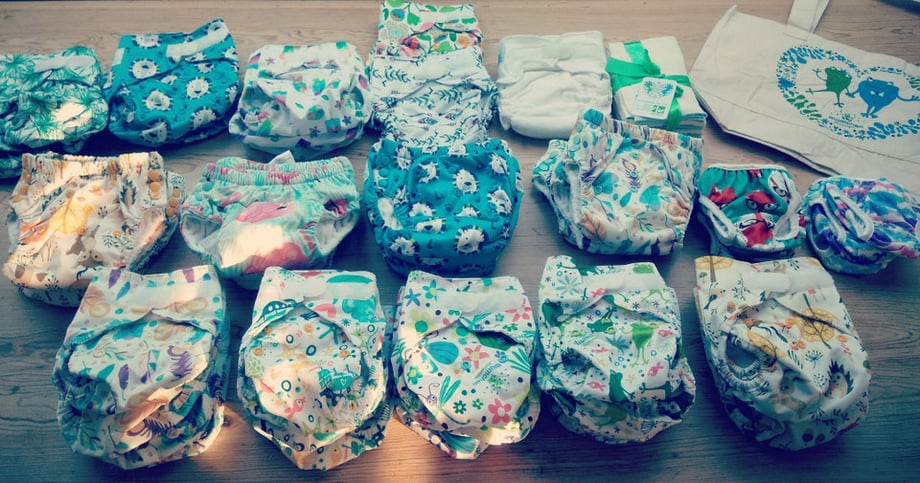 Stoffwindeln (im Bild Marke Blümchen)