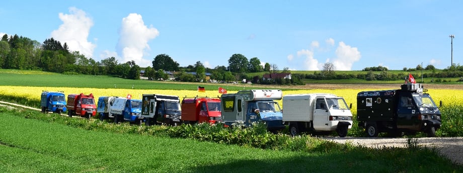 Ape-Treffen; Ape-Treffen in der Schweiz; Ape-Treffen in Deutschland; Internationale Ape.-Treffen; Dreirad-Treffen;