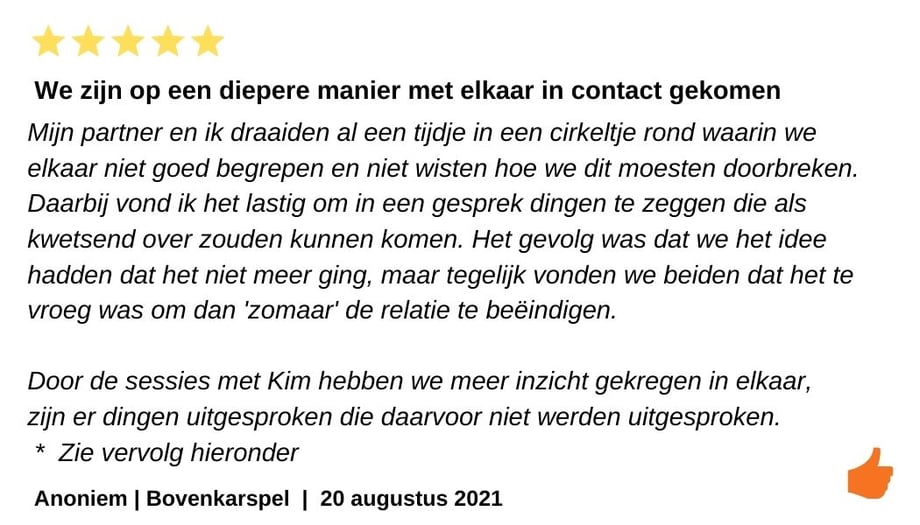 Kim Kromwijk-Lub review over relatietherapeut
