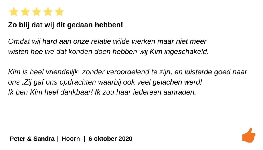Werken aan je relatie bij Kim Kromwijk relatietherapeut Enkhuizen