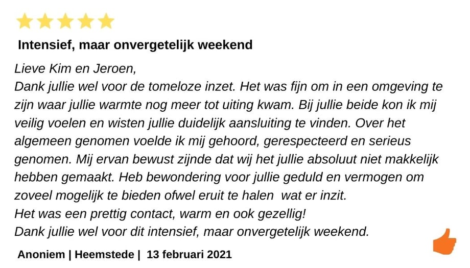 Relatieweekend Relatieretraite Hou me vast weekend