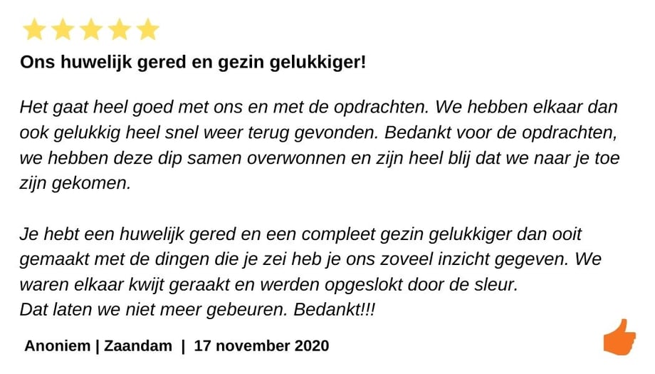 Relatietherapie redde ons huwelijk