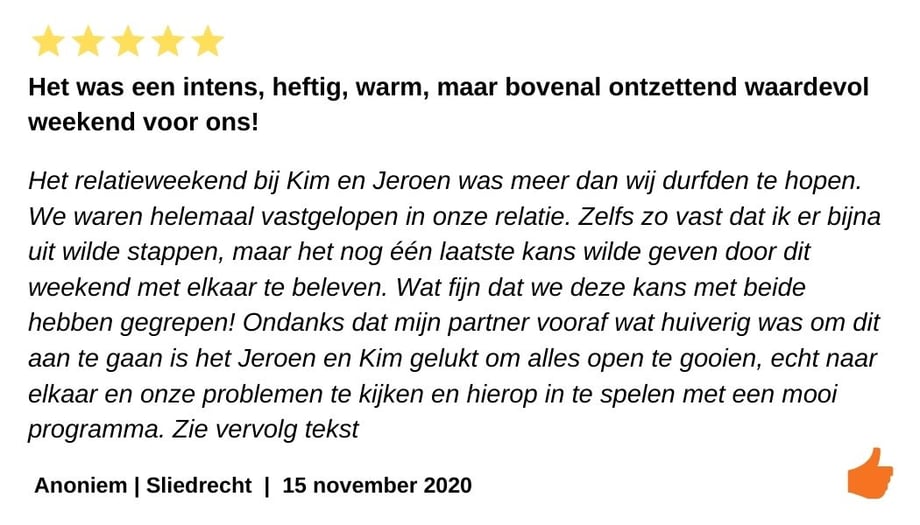 Relatieweekend review