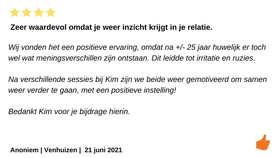Review Kim Kromwijk-Lub Relatietherapeut Enkhuizen Hoorn Purmerend Alkmaar