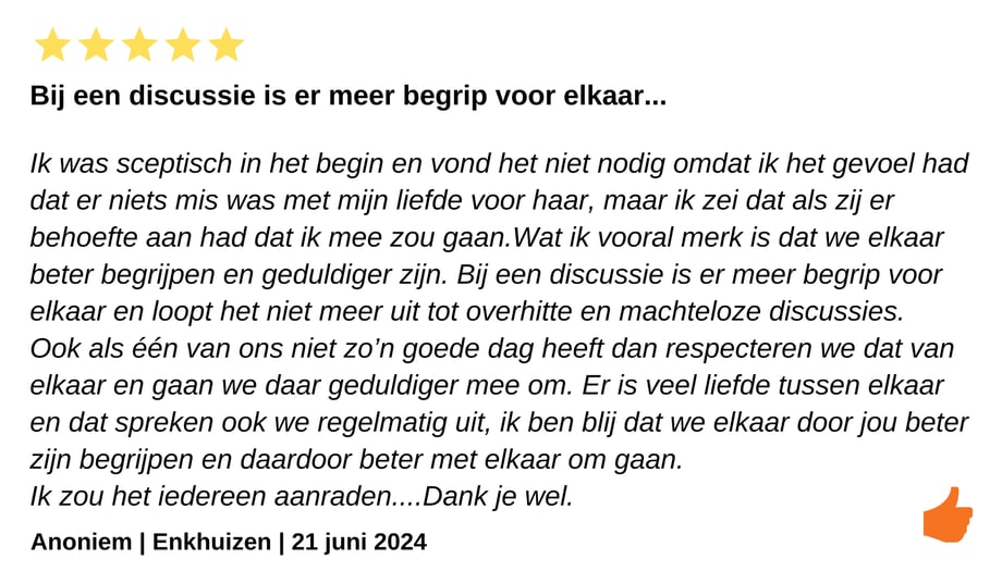 Review relatietherapie. Kim Kromwijk-Lub Relatietherapeut