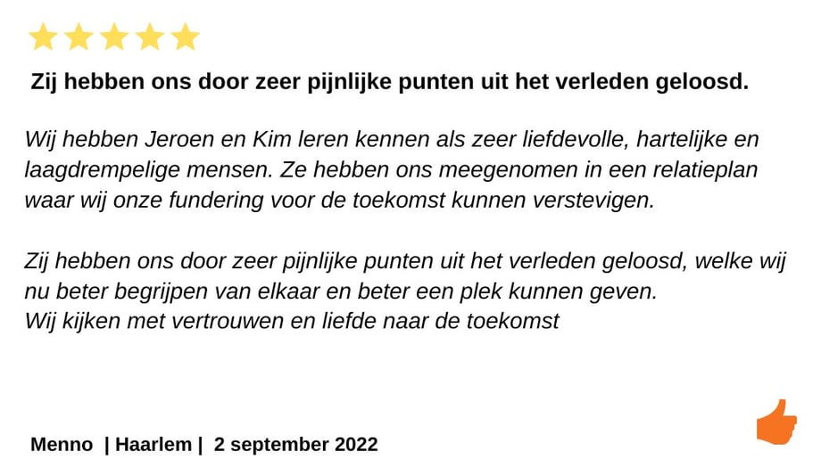 Relatieretraite review. Vier je relatie. Jeroen en Kim Kromwijk-Lub