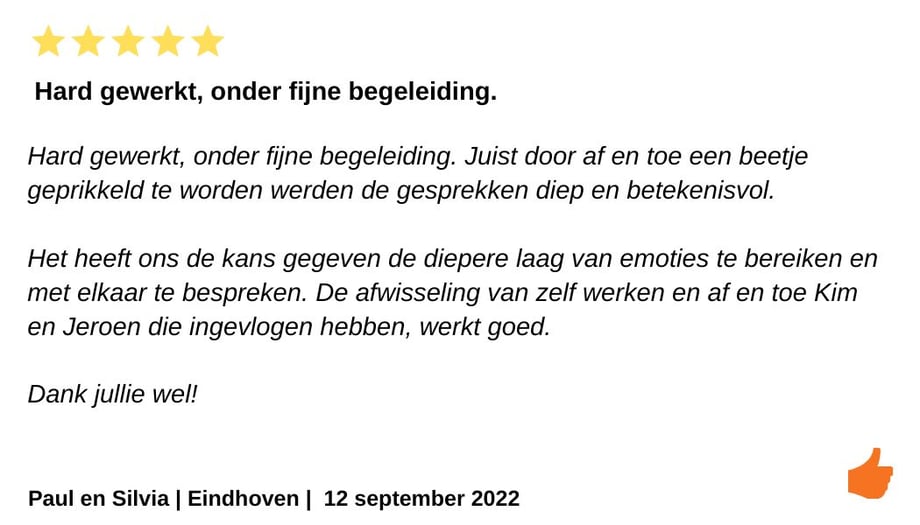 Relatieretraite Houd me vast weekend. Jeroen en Kim Kromwijk-Lub