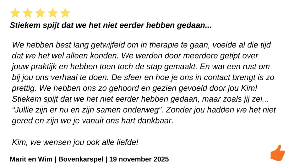Review Relatietherapie Kim Kromwijk-Lub. Beste relatieterapeut van Nederland