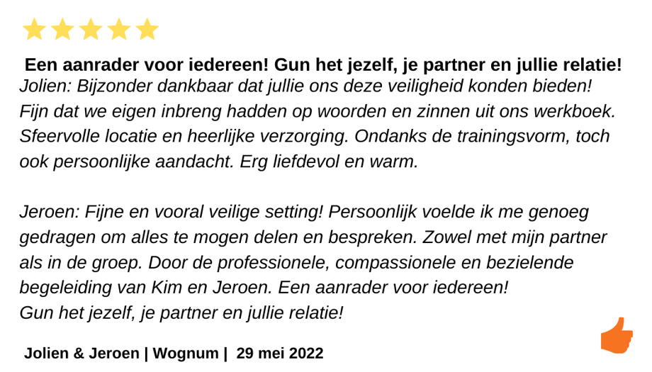 Houd me vast EFT training review