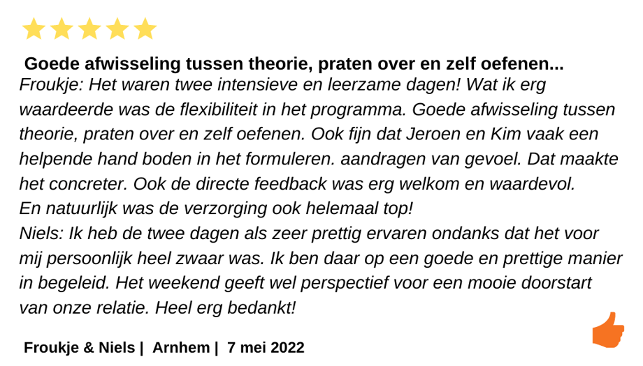 Review Relatieweekend