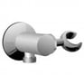 No drill deluxe wall elbow with ball joint bracket - round
