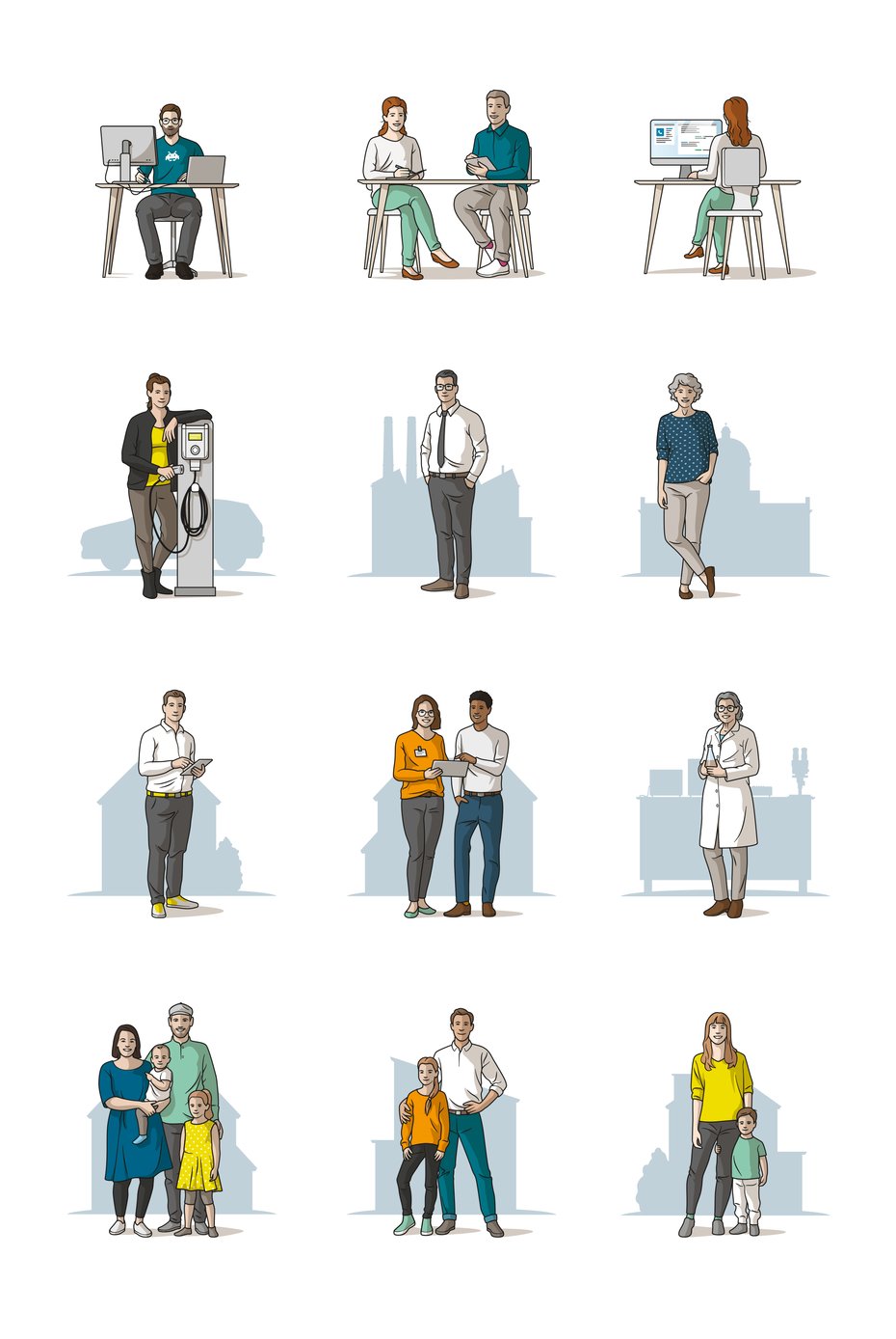 Corporate Illustration Menschen © Michael Stünzi