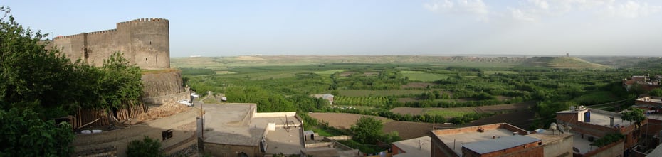 UNESCO Welt Kulturerbe Panorama der Stadtmauern und der Tigrisebene - Diyarbakir - Türkei