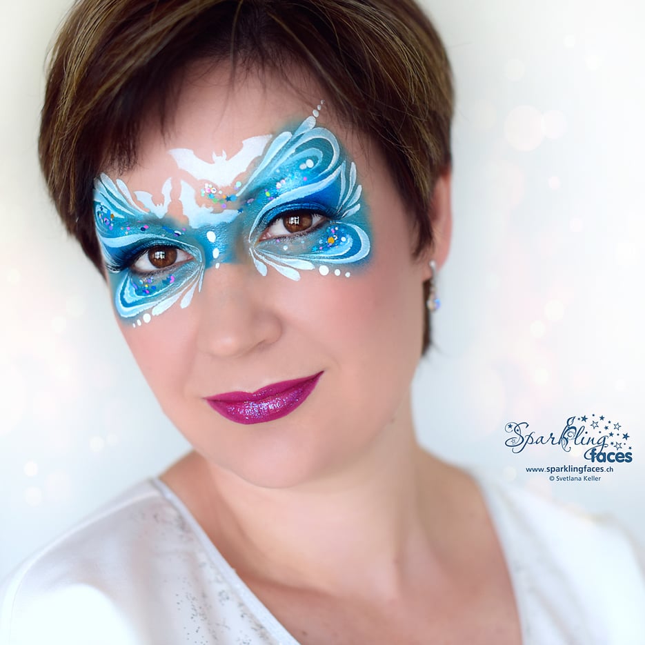 Kinderschminken_Vorlagen; Schminkfarben_kaufen_Schweiz; Kinderschminken_Kurse; Svetlana_Keller; Ballonmodellieren; Ballonmodellage; Airbrush_Tattoos; einfach; Fledermaus