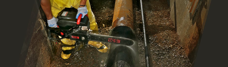 Tauchschnitte, saubere Viereck-Kanten, ICS-Technologie, duktile Gussrohre, Gusseisenrohre, Tonrohre, PVC-Rohre, Kunststoffrohre aus HDPE, Asbestzementrohre, GFK-Rohre