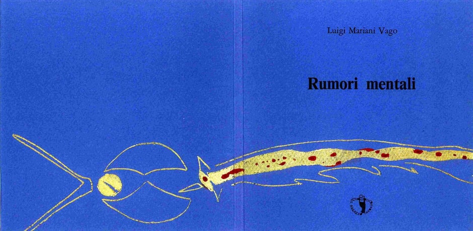 insieme della copertina con stampa tipografica e inteventi e dorature originali dell'autore