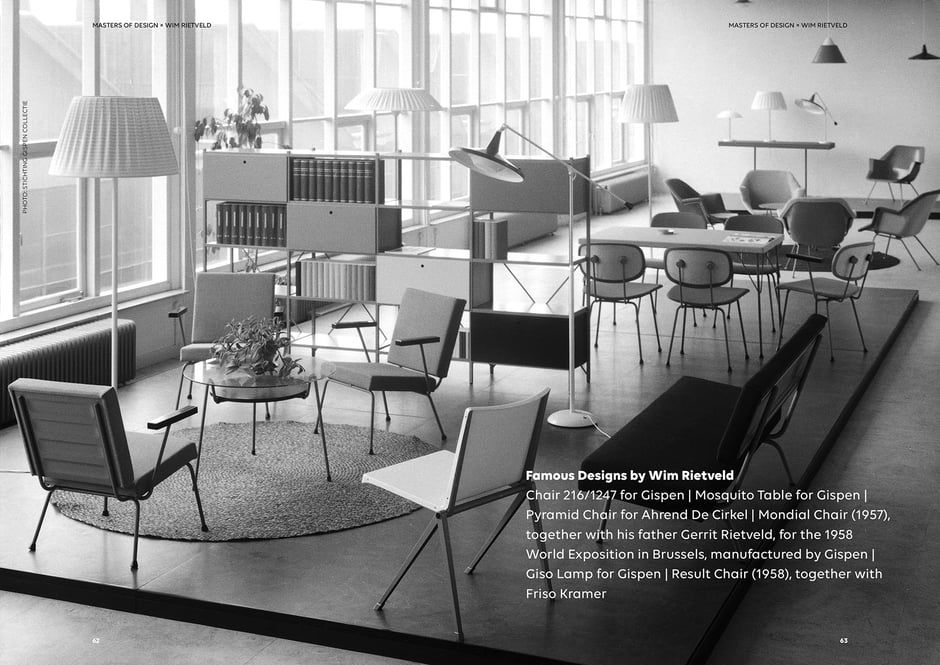 Art direction and book design by Marijke Lucas - Lucas & Lucas, for Ahrend and HAY - Chapter: Masters of Design - Wim Rietveld