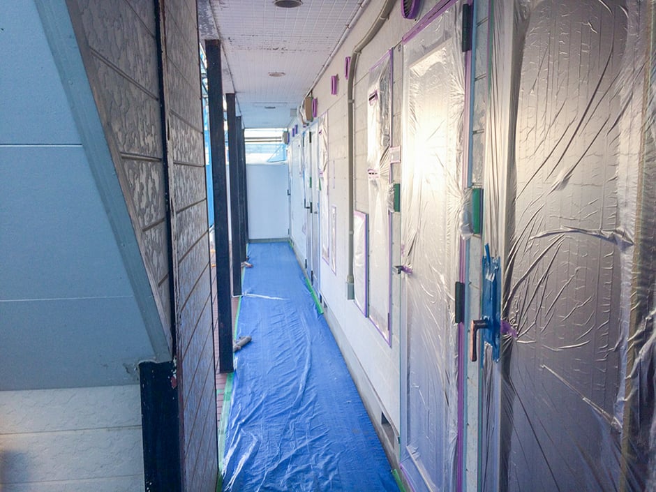 松戸市　アパート塗装　ドア