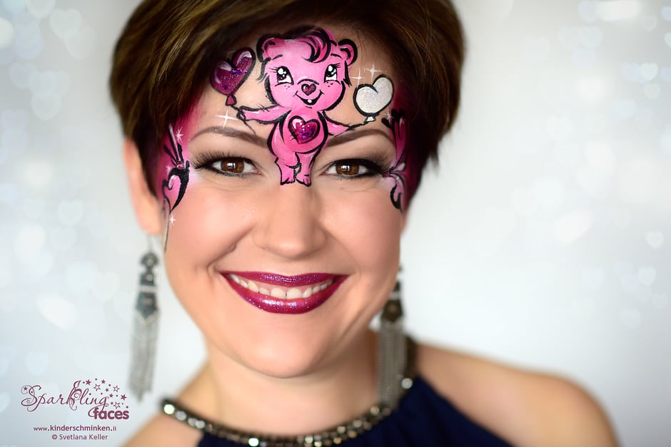 Kinderschminken_Vorlagen; Schminkfarben_kaufen_Schweiz; Kinderschminken_Kurse; Svetlana_Keller; face_painting; Ballonmodellieren; Ballonmodellage; Airbrush_Tattoos; einfach; Bär