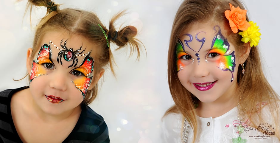 www.kinderschminken.li, Kinderschminken, Kinderschminken Vorlagen, Schminkfarben kaufen, Kinderschminken Kurse, Schminkfarben Schweiz, Airbrush Tattoos, Svetlana Keller, face painting