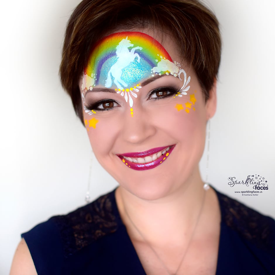 Kinderschminken_Vorlagen; Schminkfarben_kaufen_Schweiz; Kinderschminken_Kurse; einfach; Regenbogen