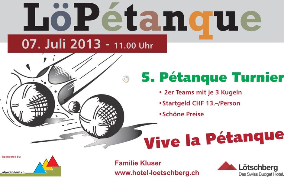 Plakat 5. Pétanque 2013