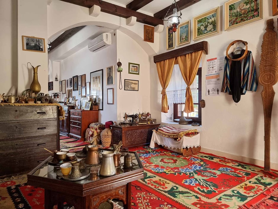 Heritage Suite at Bey's Museum in Palata Venezia Ulcinj featuring authentic Montenegrin antiques, traditional Ottoman decor, and historical artworks