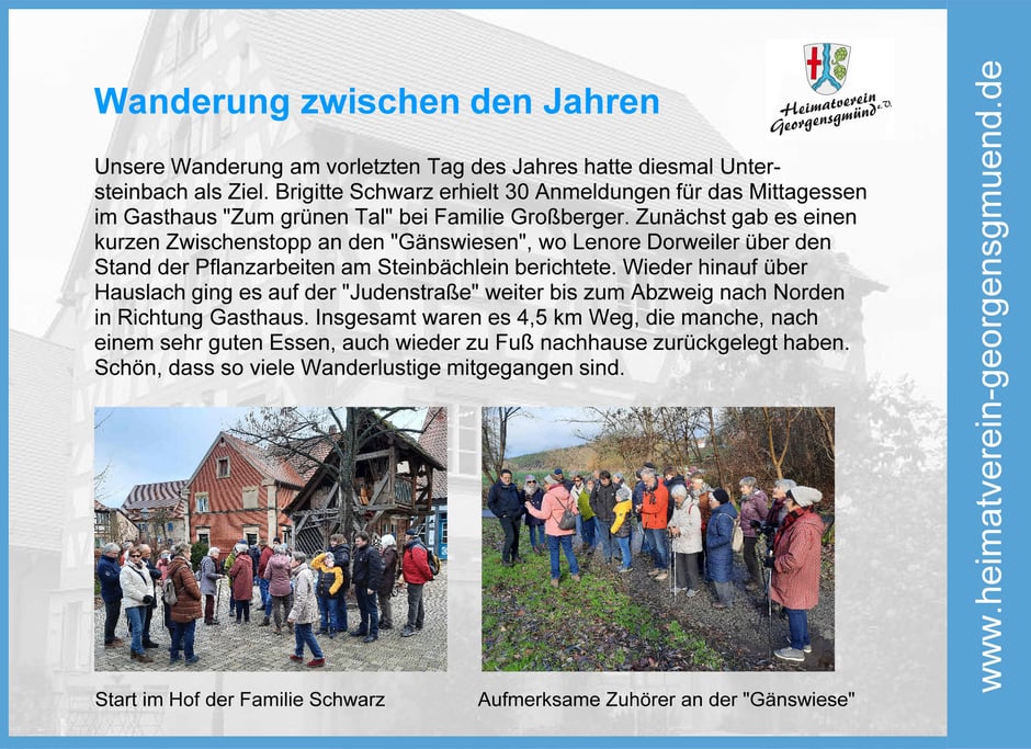 Wanderung zwischen den Jahren